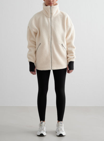 Almond White Pile Jacket