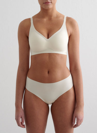 Almond White Soft Bra