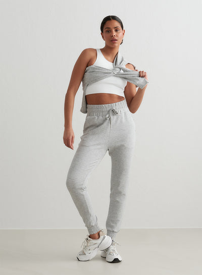 Light Grey Melange Comfy Modal Sweatpants