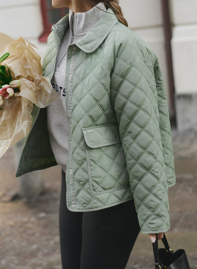 Pale Khaki Quilted Femme Jacket