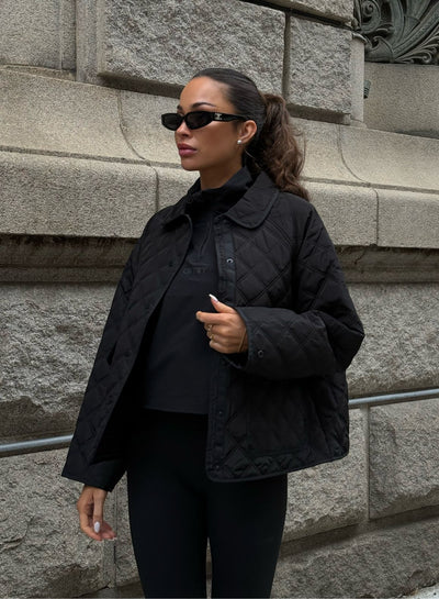 Black Quilted Femme Jacket