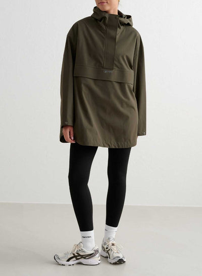 Khaki Waterproof Oversized Anorak