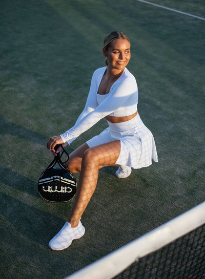 White Luxe Seamless Cropped Long Sleeve